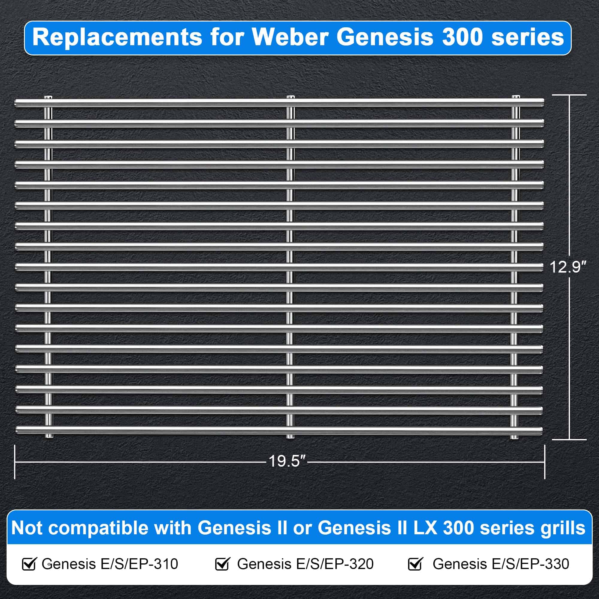 DELSbbq Parrillas de Cocina para Weber Genesis 300 Series - Imagen 4