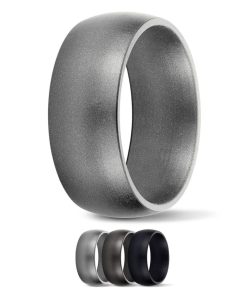 Anillo de boda de silicona metálica SafeRingz TITAN,
