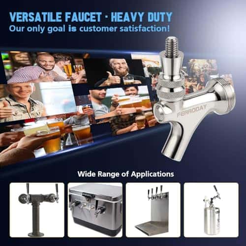 Grifo de cerveza mejorado FERRODAY, todo de acero - Imagen 6