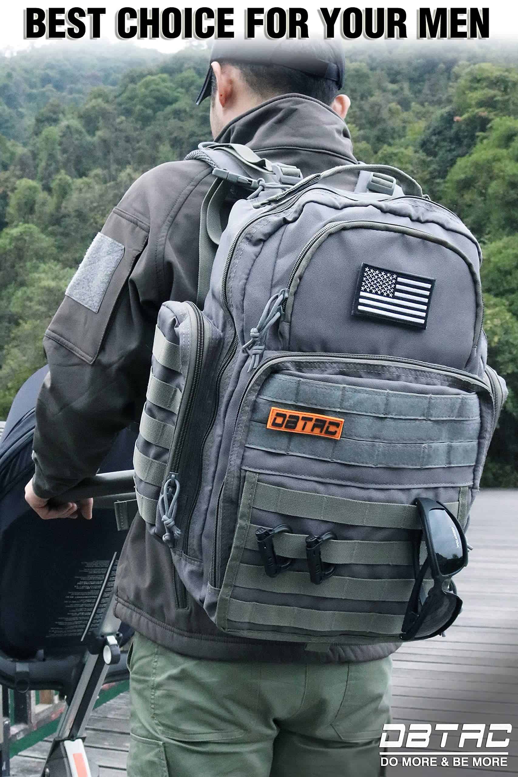 Mochila para pañales para papá, DBTAC Bolso grande para - Imagen 3