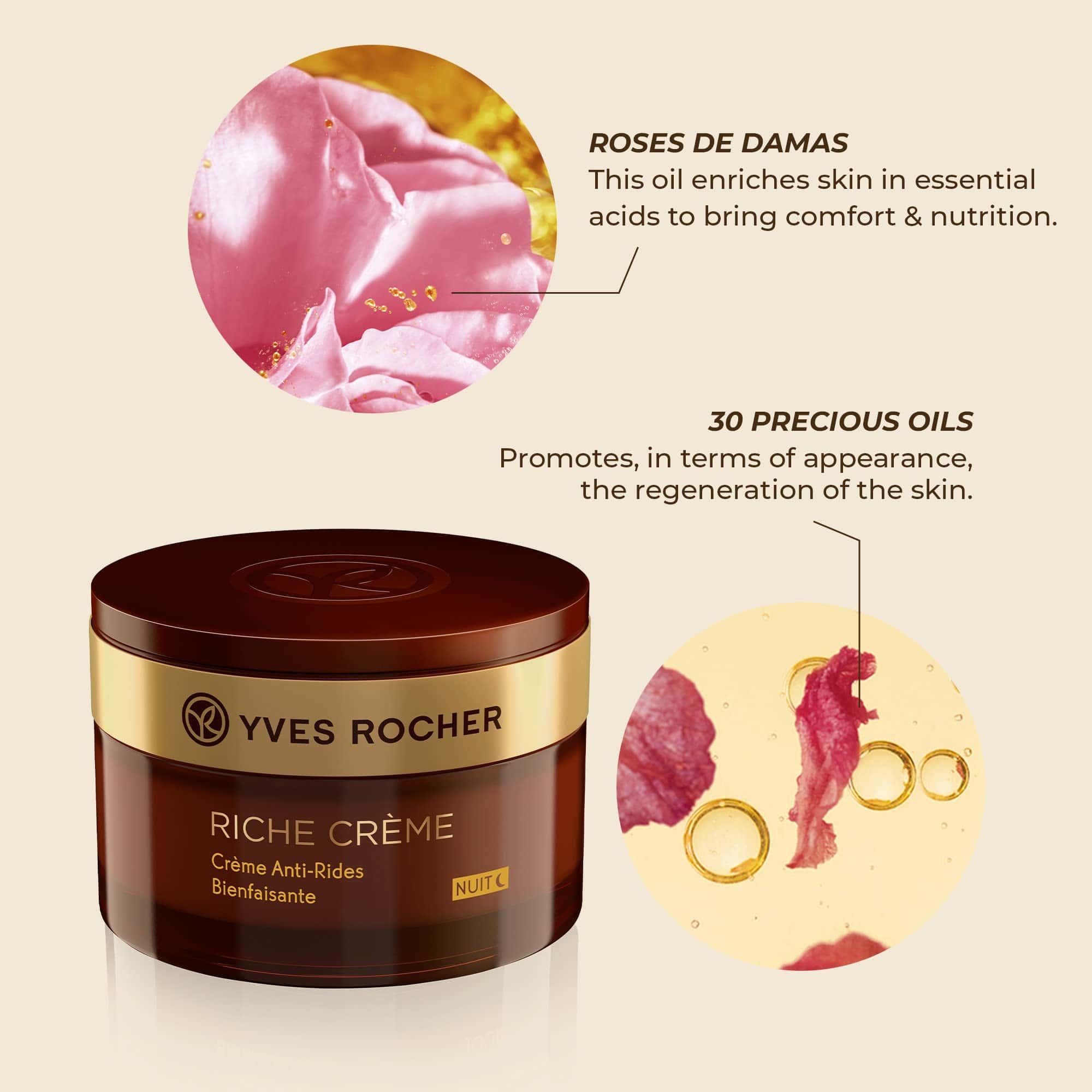Crema Antiarrugas Reconfortante Yves Rocher Riche (Noche) | - Imagen 4