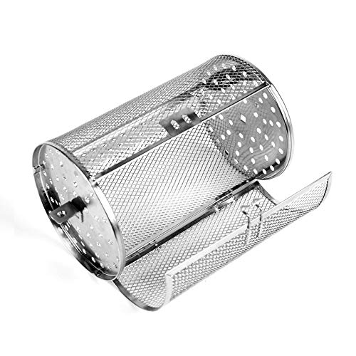 Falytemow 12 x 18 cm Acero Inoxidable Asador de Tambor para