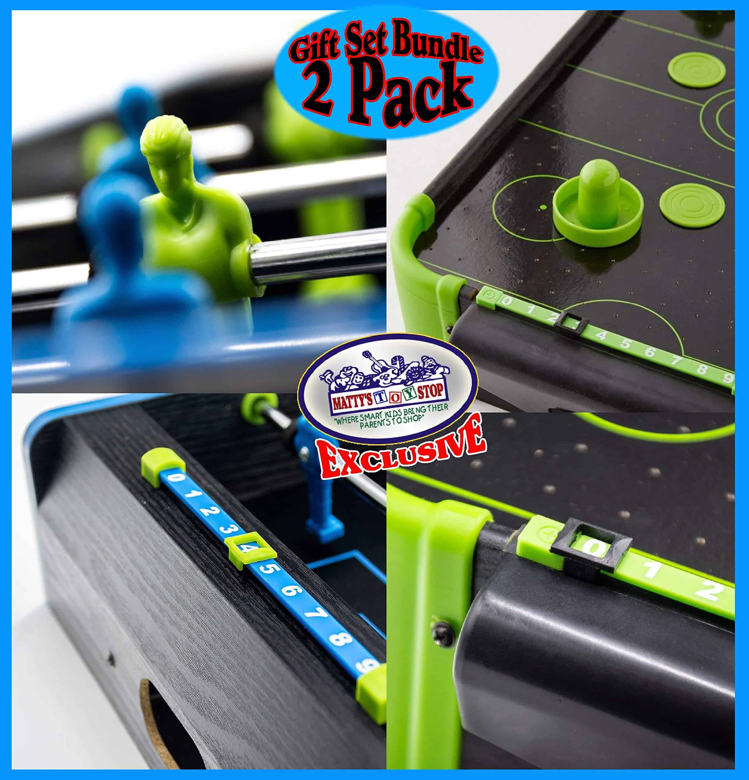 Juego de Regalo Deluxe de 20" de Air Hockey NEON de Mesa de - Imagen 6