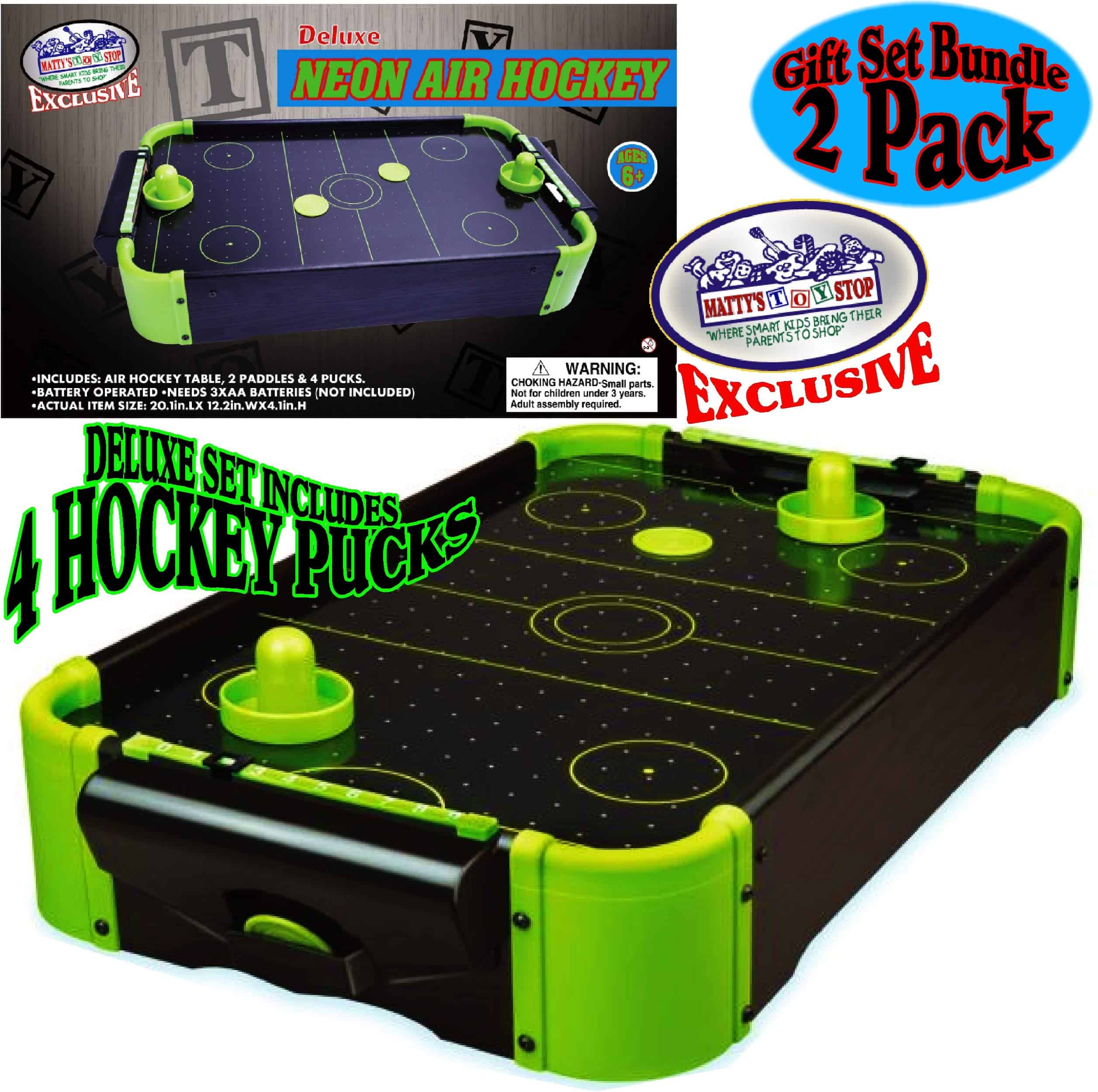 Juego de Regalo Deluxe de 20" de Air Hockey NEON de Mesa de - Imagen 3