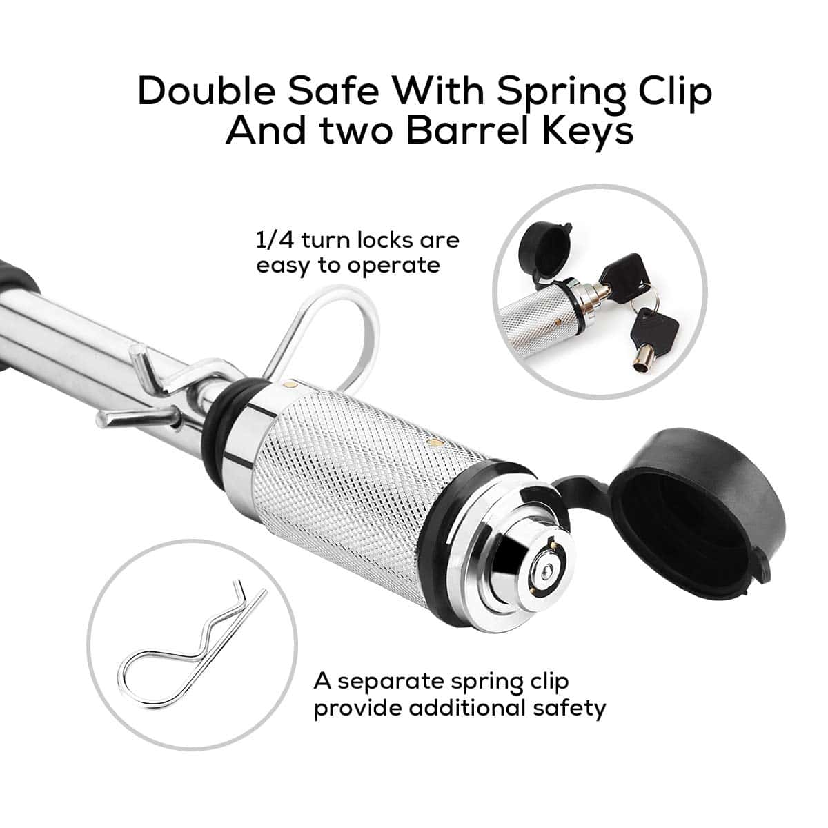 IKURAM R Pasador de cierre para enganche de 2 pulgadas 5/8" - Imagen 7