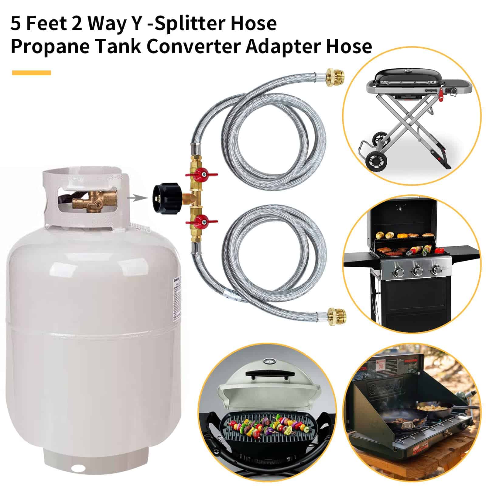 Adaptador de Conversión de Tanque de Propano para Camping - Imagen 5