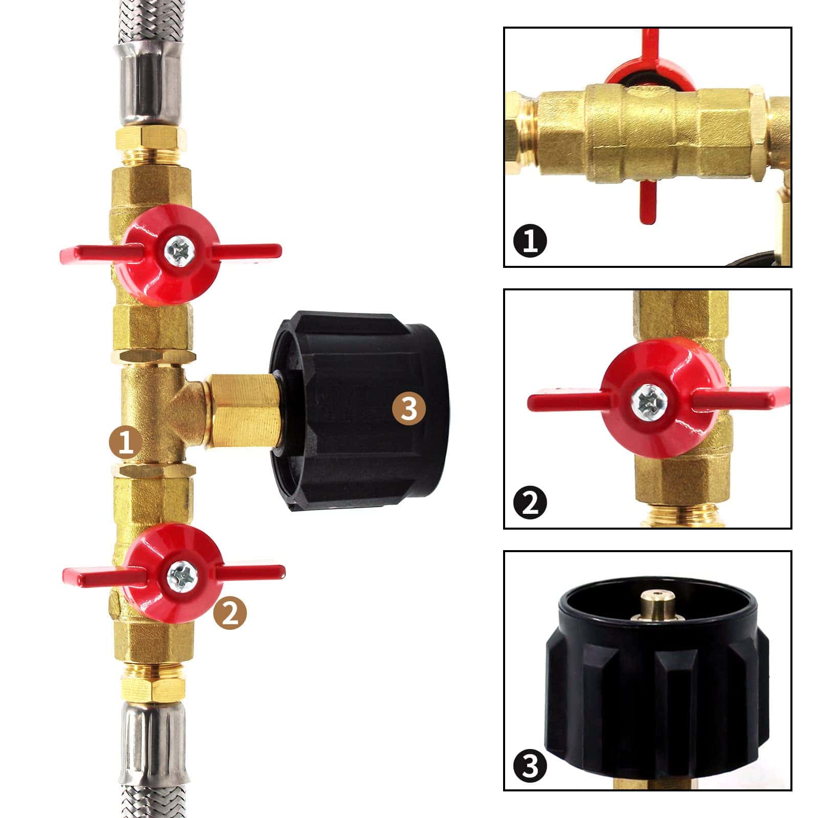 Adaptador de Conversión de Tanque de Propano para Camping - Imagen 3