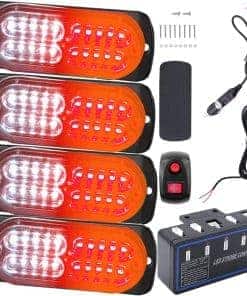 Luces de Advertencia LED EASE2U, 4pcs Luz de Emergencia de