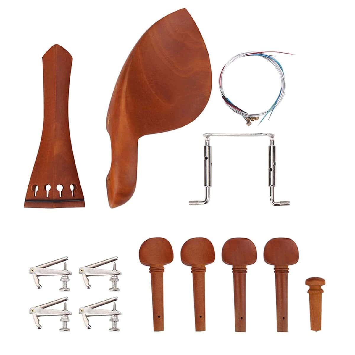 1Set de Piezas para Violín de Jujube Wood con Cuerda A para