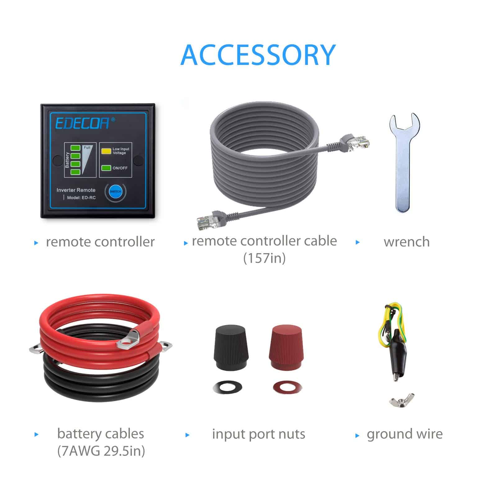 Inversor de Corriente Edecoa 2000W 24V DC a 110V AC con - Imagen 8