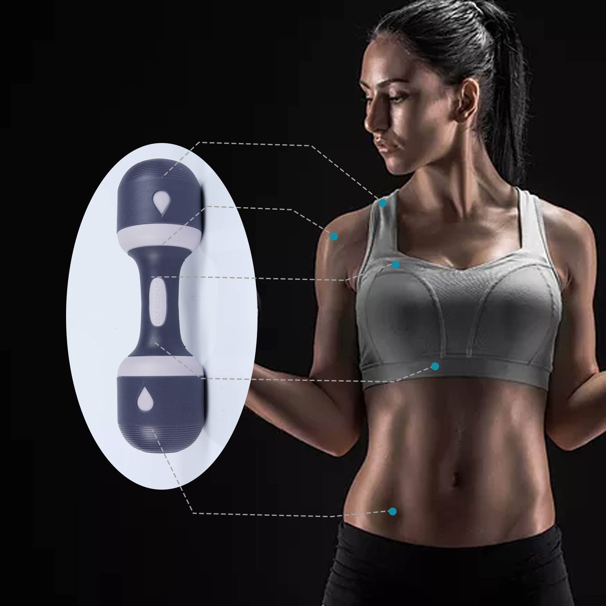 Pesas Ajustables Nice C, Opciones Todo en 1 Neopreno, - Imagen 6