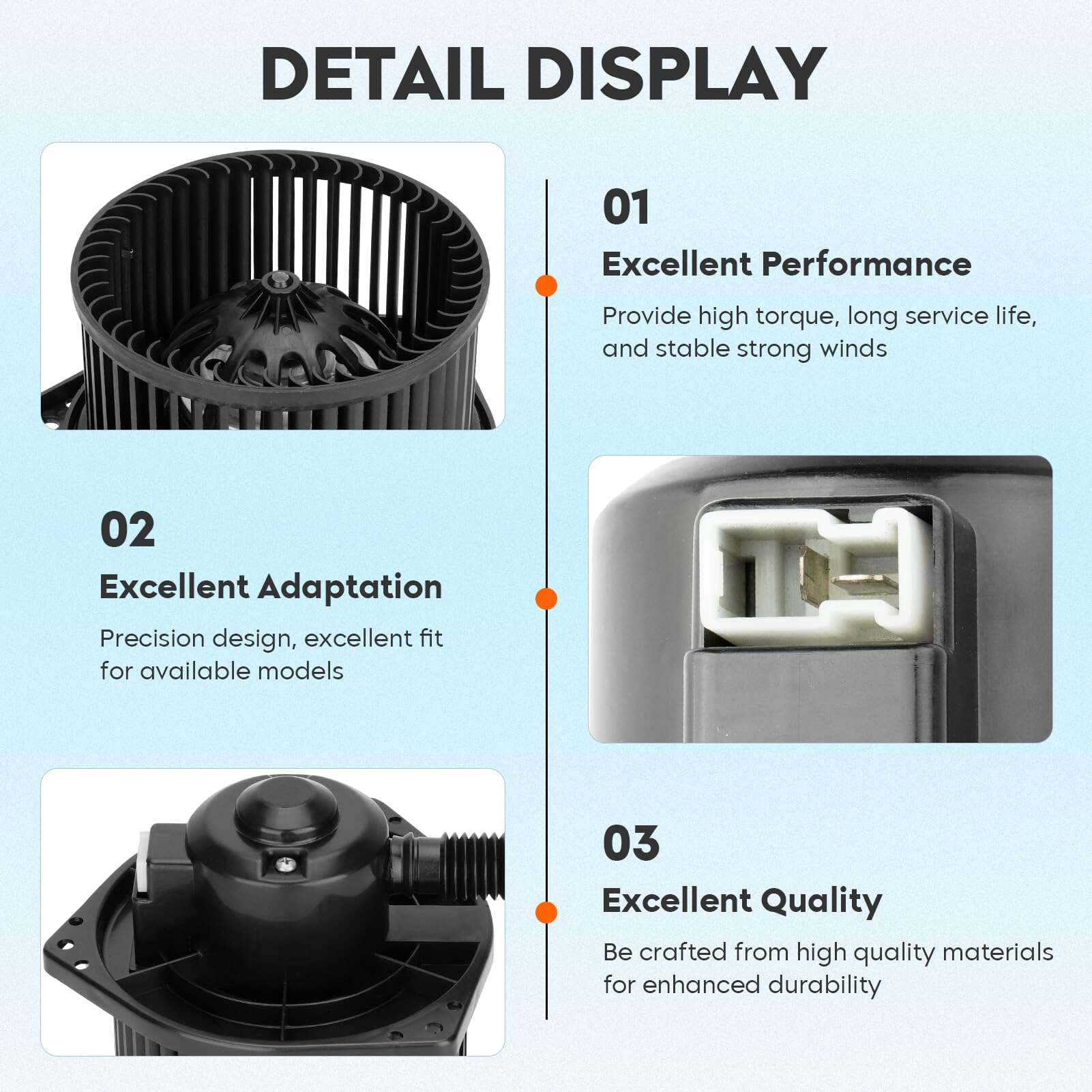 Motor soplador HVAC con jaula de ventilador para Nissan - Imagen 3