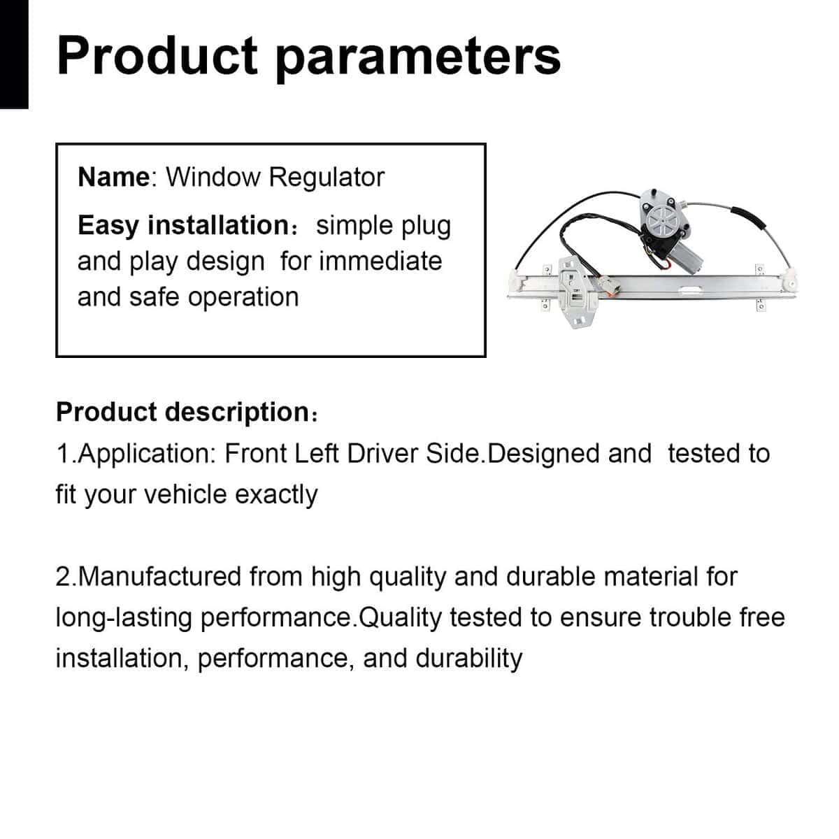 Dekalaii 748-129 Ensamblaje del regulador de ventana y - Imagen 6