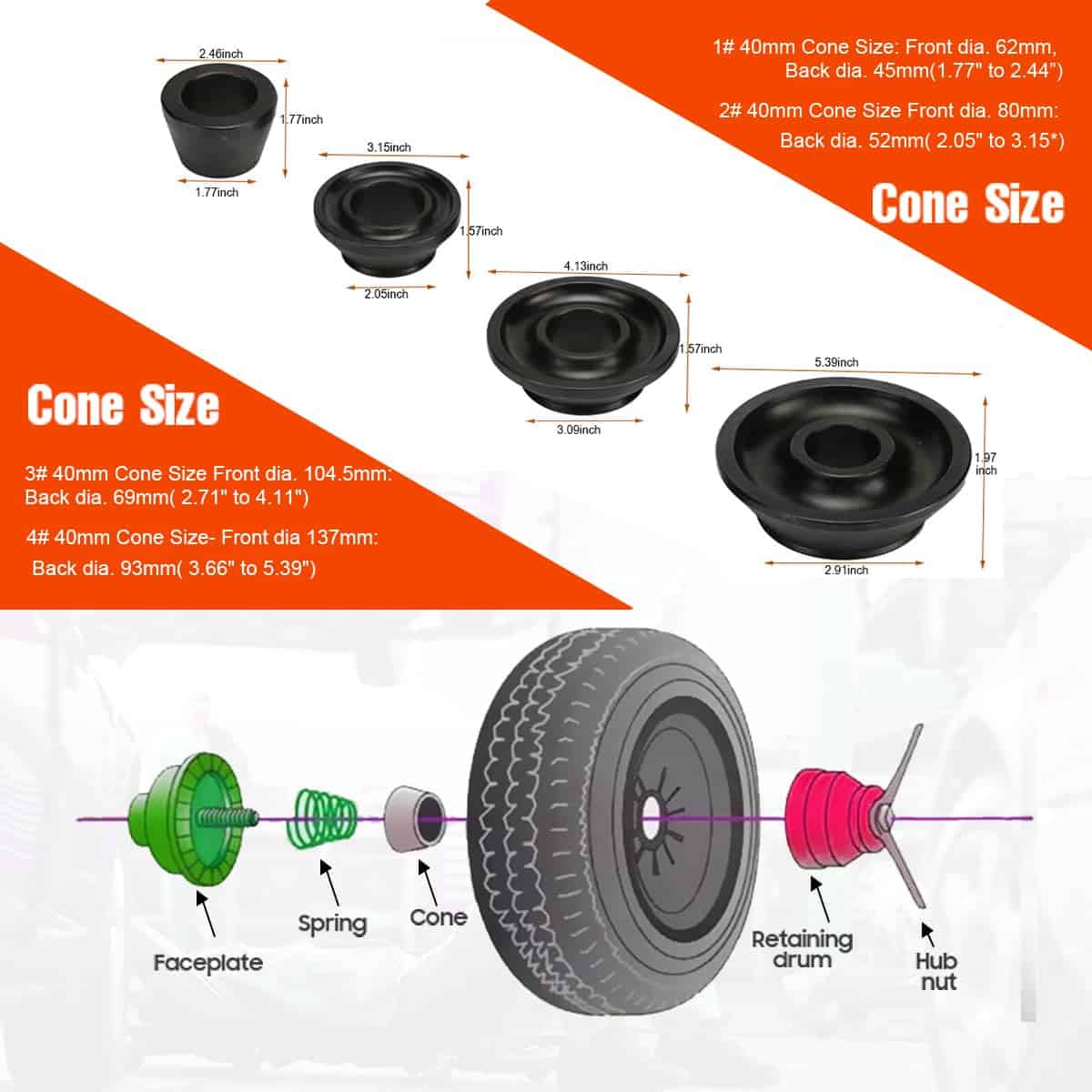 Cono Centrador de Equilibradora de Ruedas SUDEG, Cono de - Imagen 5