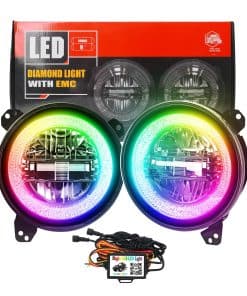 Faros Redondos LED de 9" Pulgadas con Halo RGB Aprobados