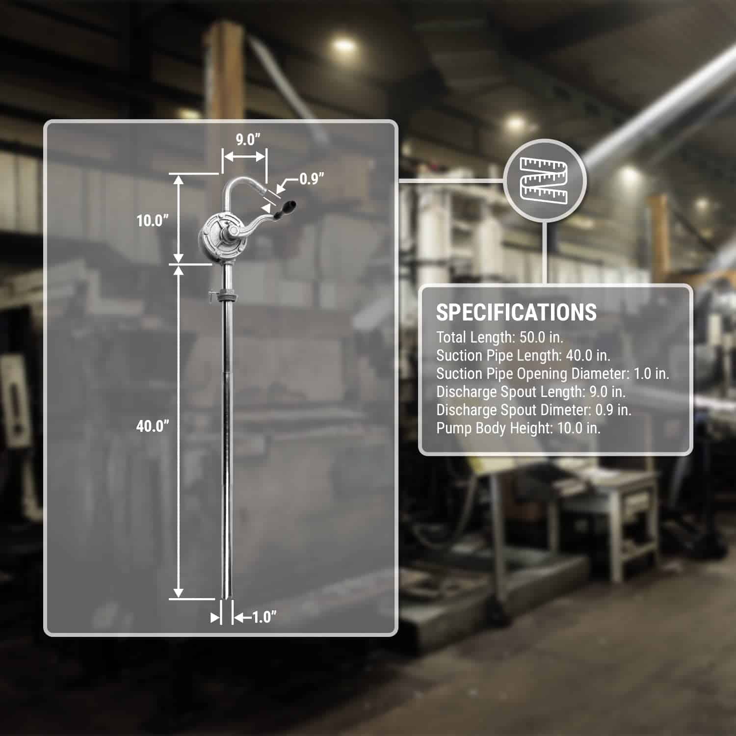 Bomba de Mano Rotativa TERA PUMP TRWS25-HD de Hierro - Imagen 3