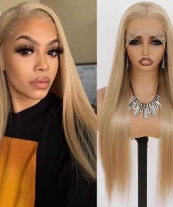 Pelucas rubias de encaje frontal Maycaur pre-arrancadas