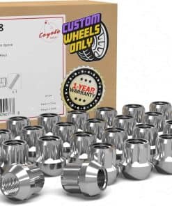 32 PCS M14x1.5 Tuerca de Seguridad Estriada Acorn OE Cromo