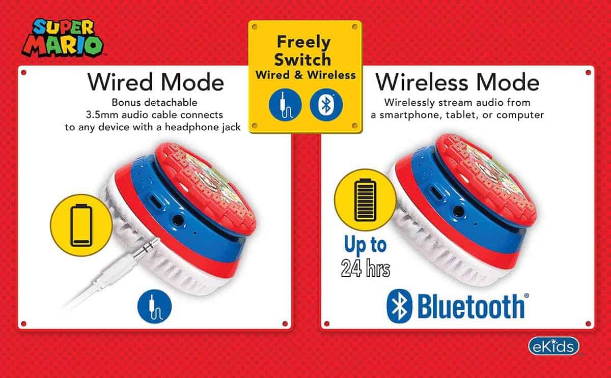 Auriculares inalámbricos Super Mario Bluetooth portátiles - Imagen 6