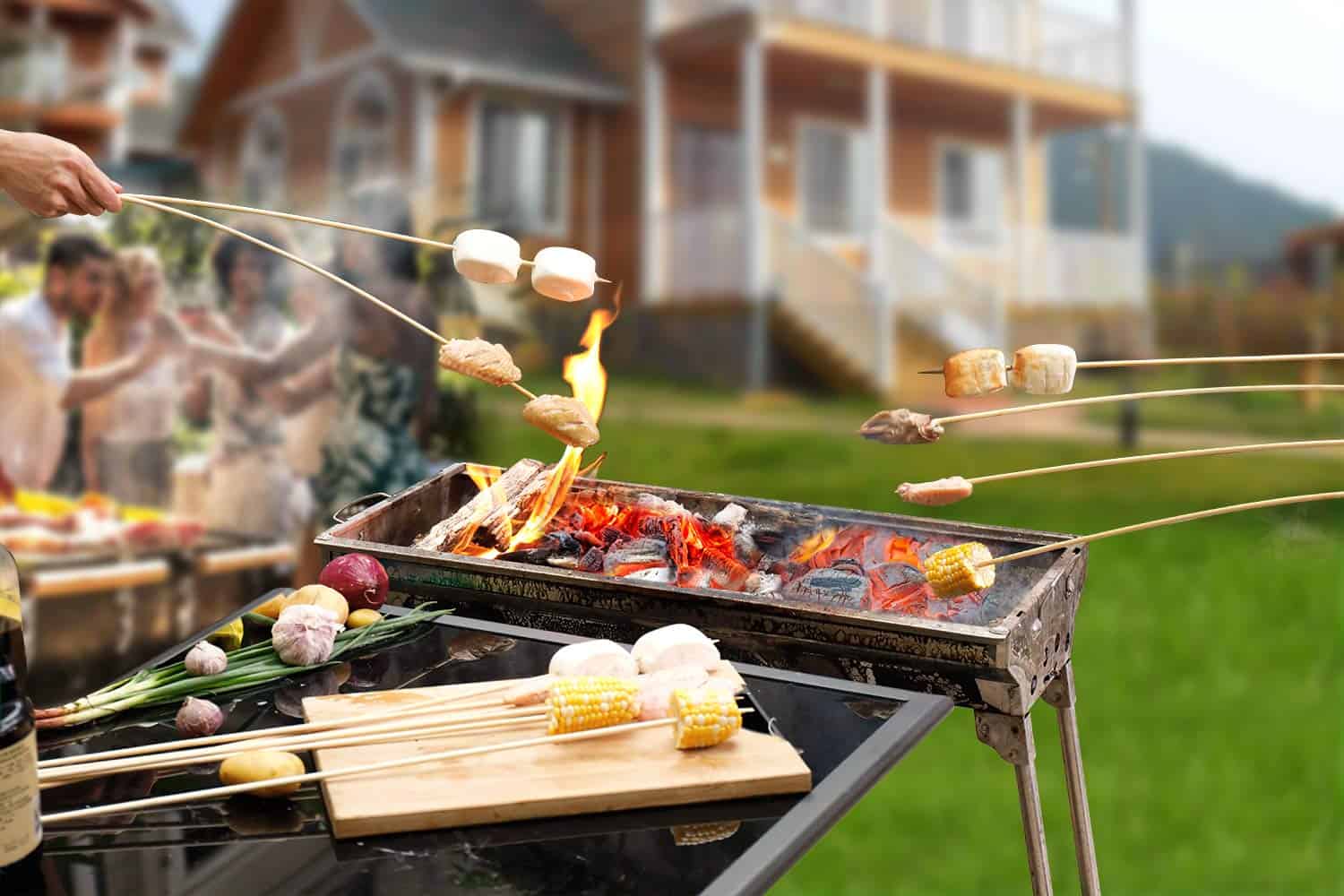 120 PCS Palitos de bambú para asar malvaviscos, pinchos - Imagen 7