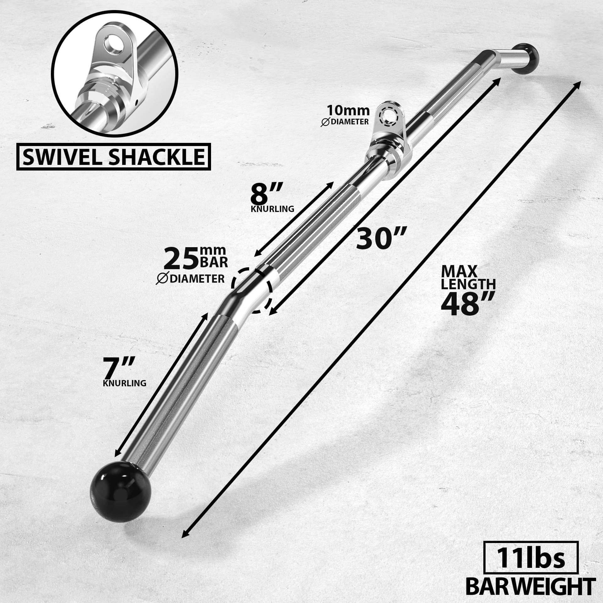 Barra de Lat Synergee Cable Attachment 48". Accesorio - Imagen 5
