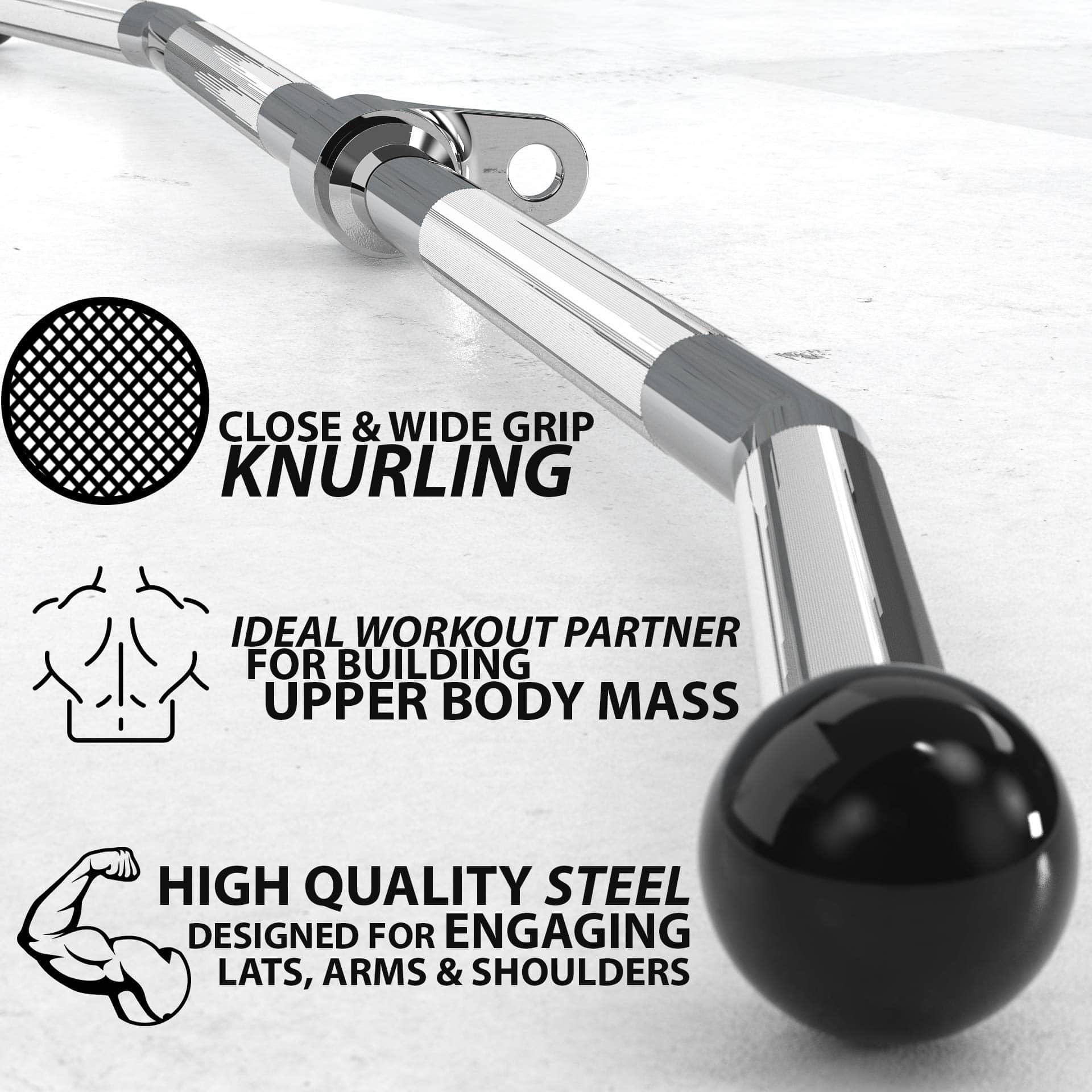 Barra de Lat Synergee Cable Attachment 48". Accesorio - Imagen 3