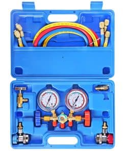 JIFETOR 3 Way AC Manifold Gauge Set, Herramienta de