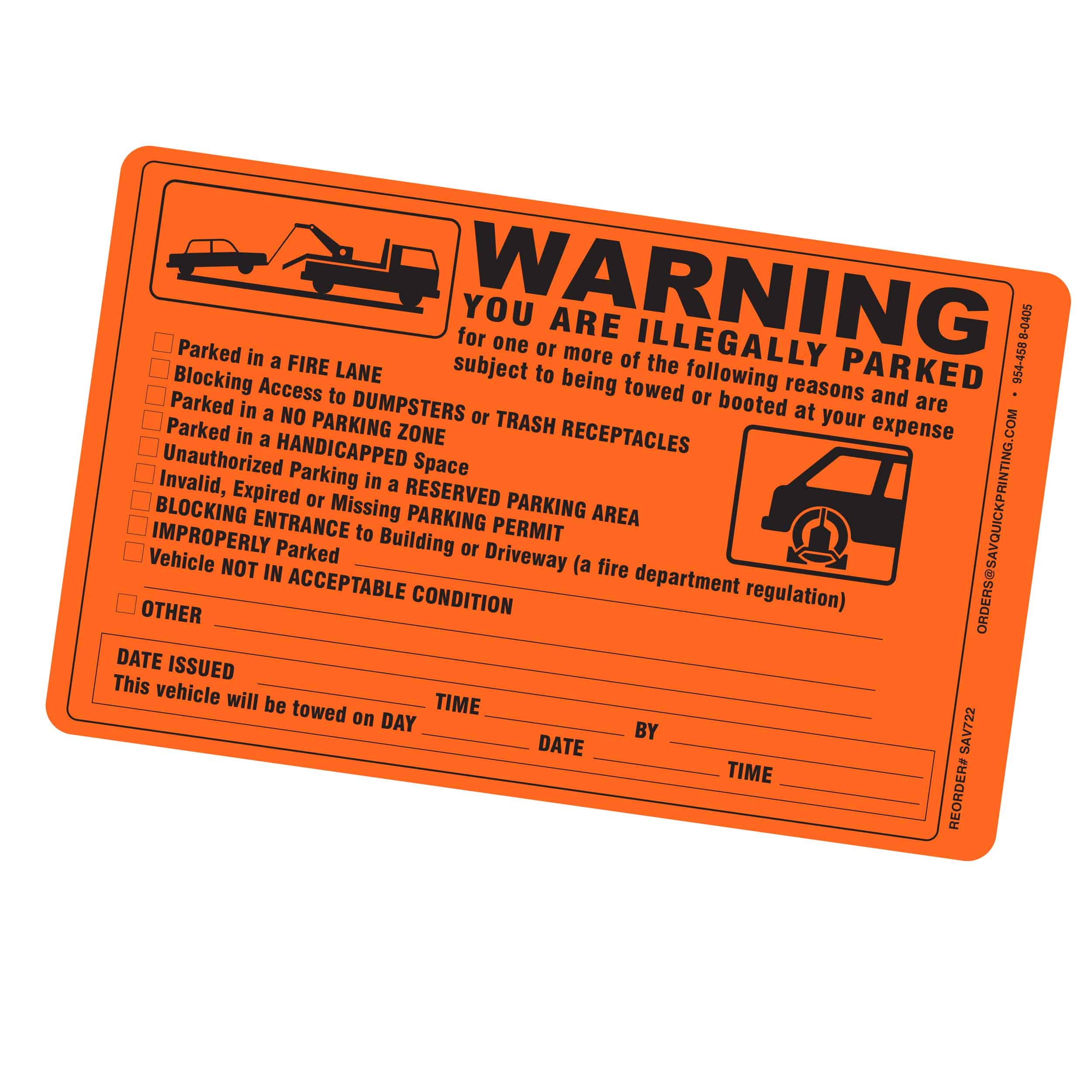 Etiqueta de Violación de Estacionamiento - Aviso de - Imagen 3