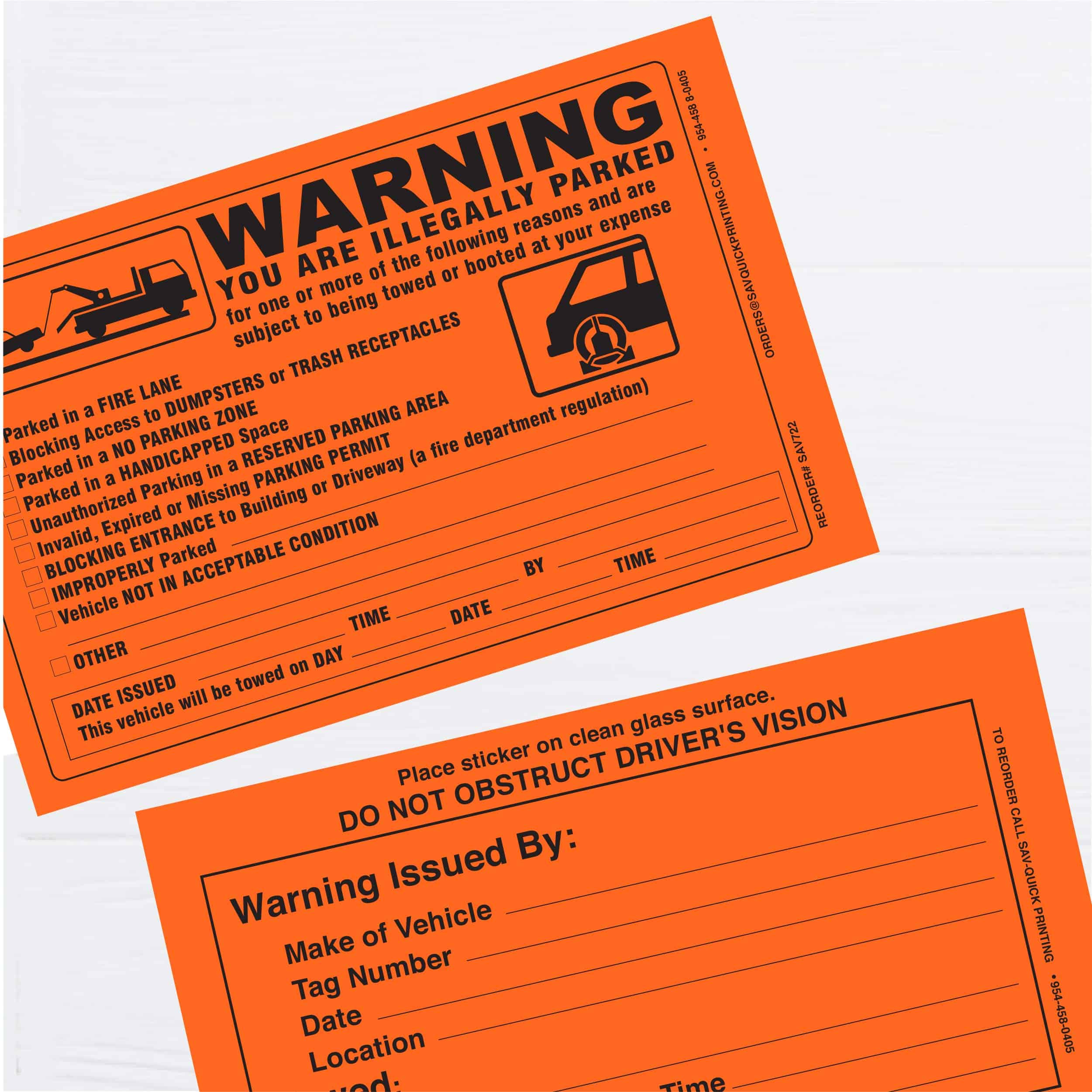 Etiqueta de Violación de Estacionamiento - Aviso de - Imagen 8