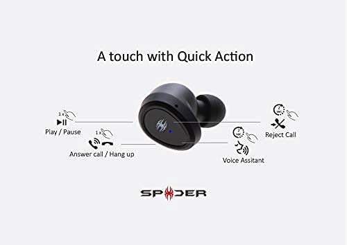 Auriculares inalámbricos Bluetooth Spider Truly BT200, negro - Imagen 7