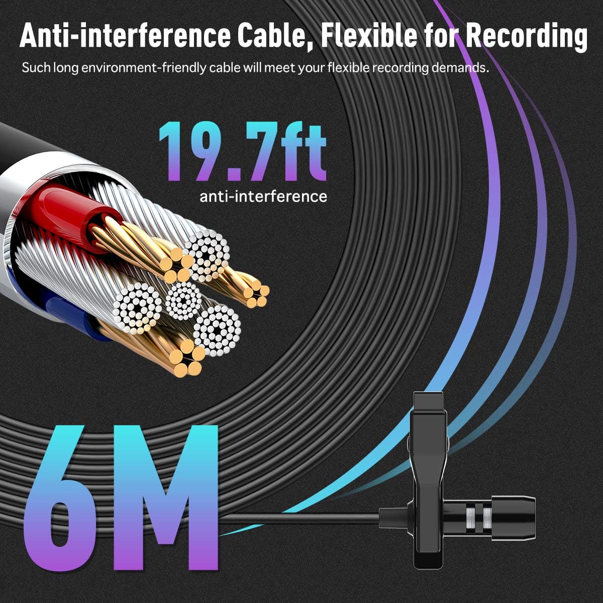 Micrófono de solapa SYNCO Lav-S6M, puerto de monitor de - Imagen 8