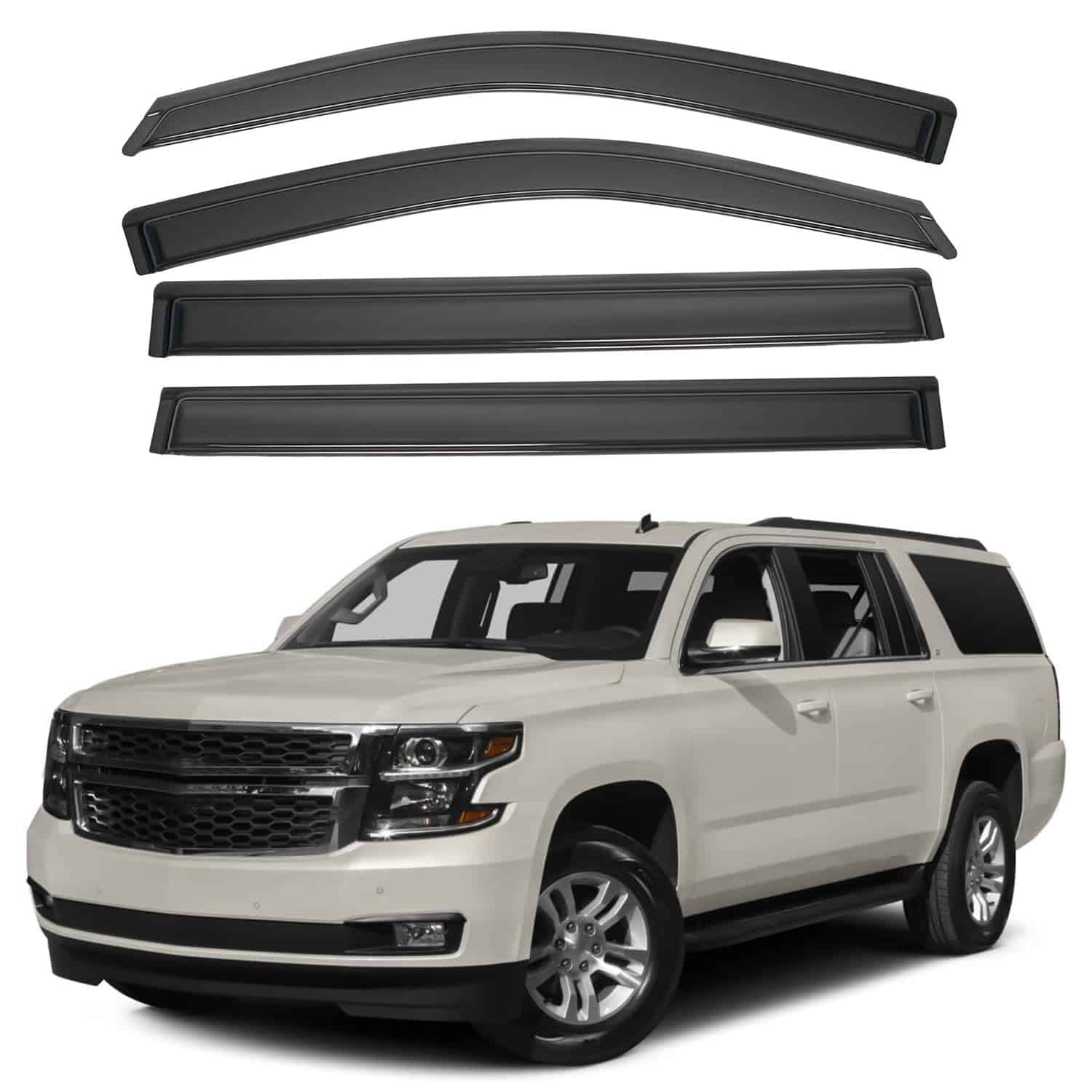 LQQDP 4pcs Deflectores de Ventanas Delanteros+Traseros con