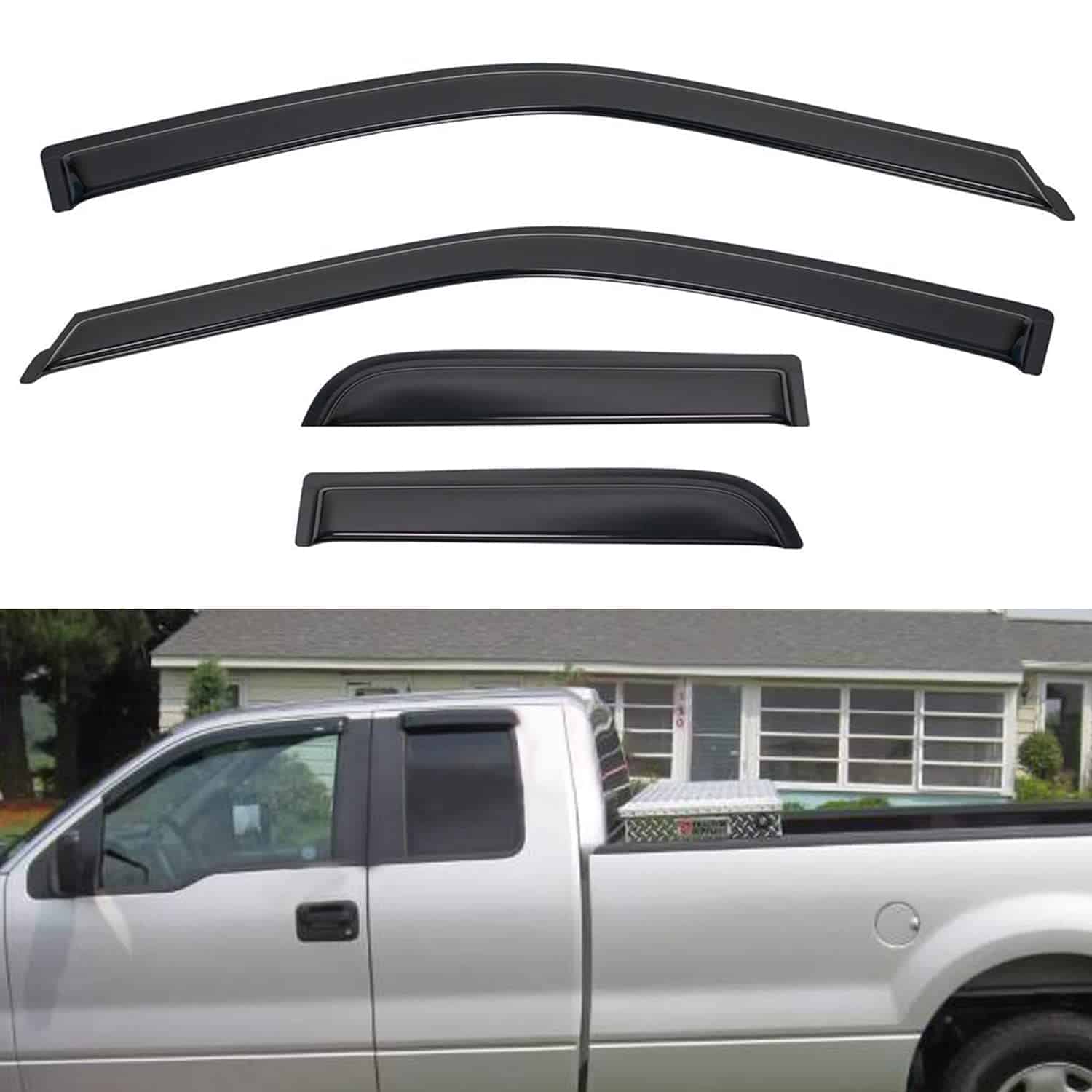 LQQDP 4pcs Viseras de Ventana Compatible con Ford F150/