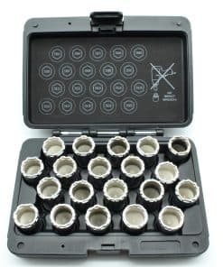 TEMO 20pc Llave de Socket para la Remoción de Tuerca