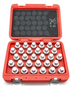 TEMO 30p Llave de Socket de Extracción de Tuerca Antirrobo