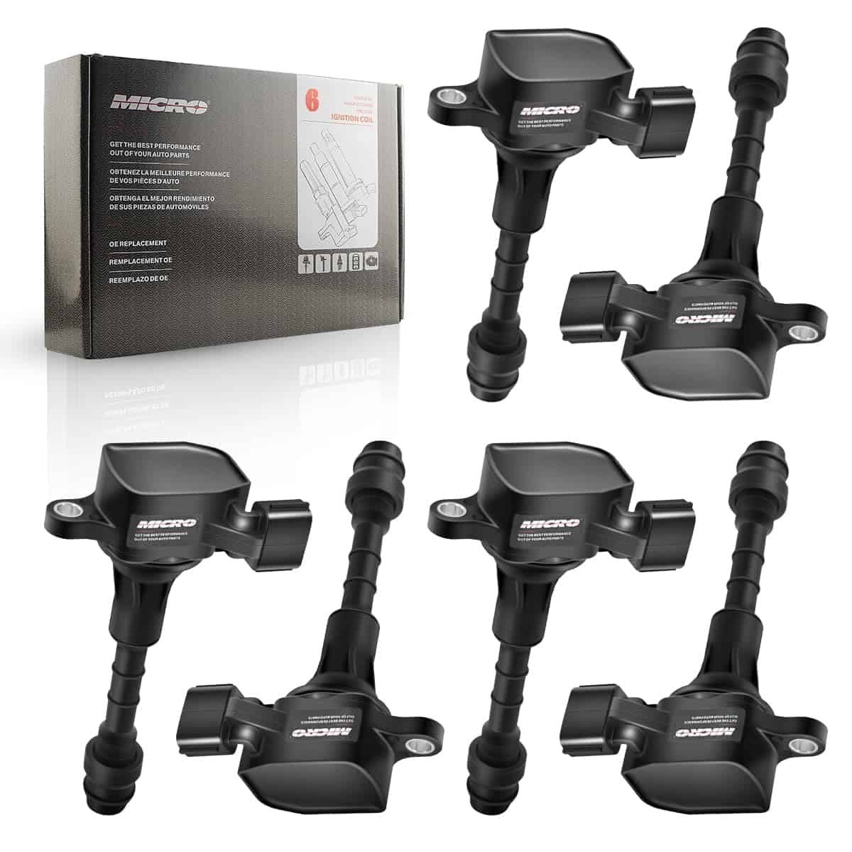 Juego de 6 Bobinas de Encendido Micro Compatible con