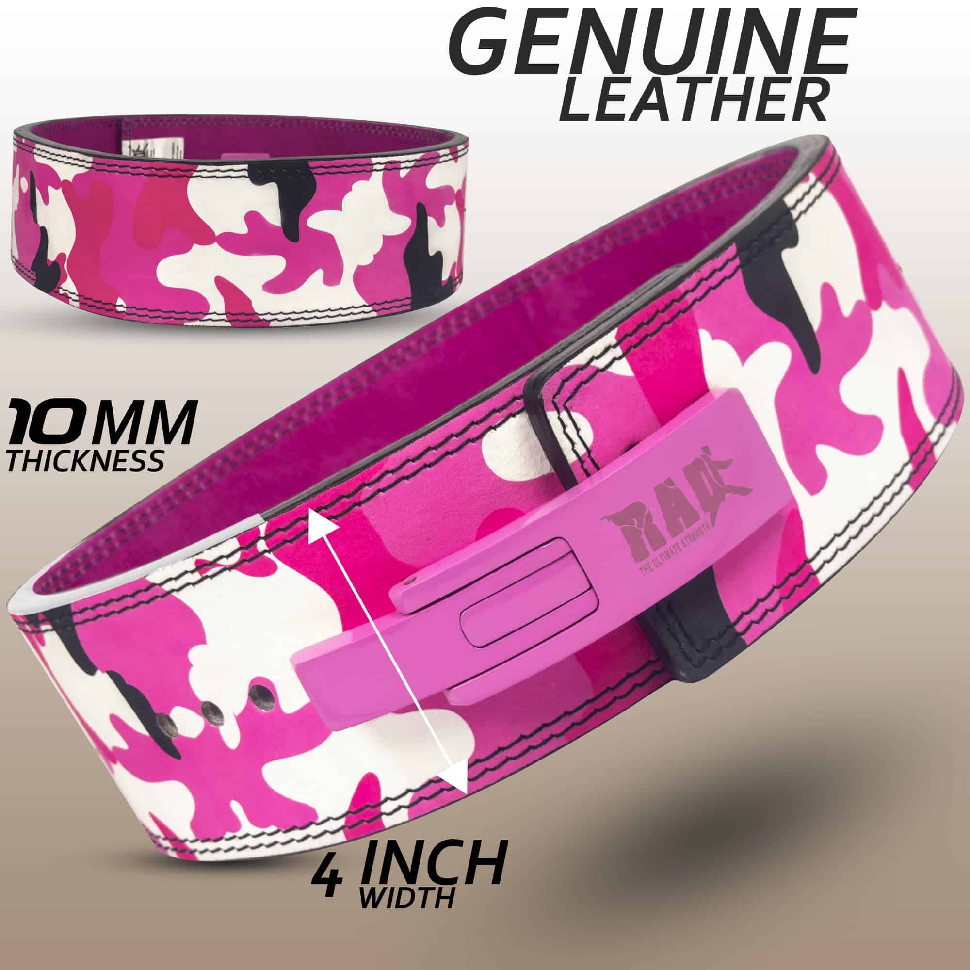 Cinturón de Levantamiento de Pesas RAD -Rosa Camuflaje - Imagen 3