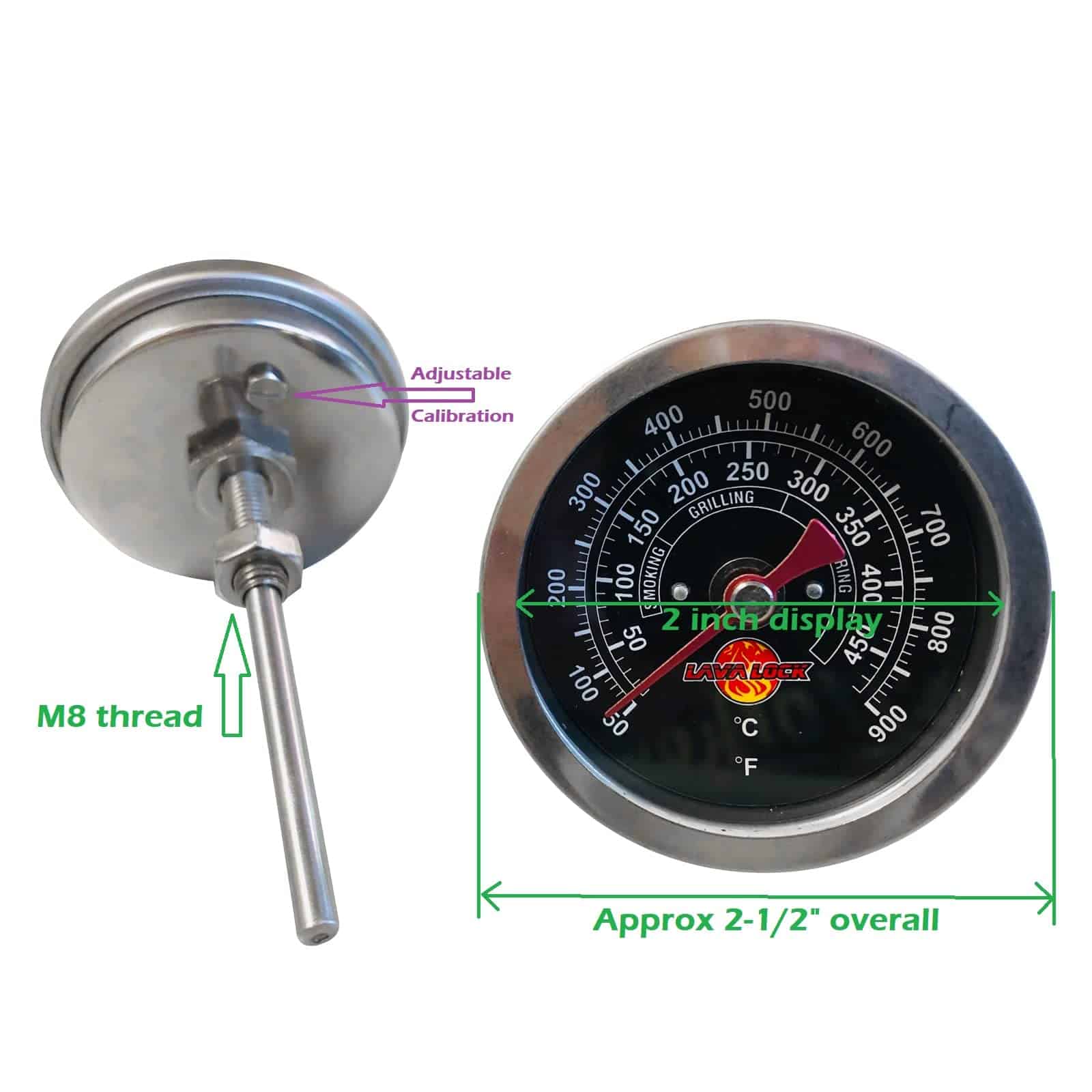 Termómetro para Parrilla de Barbacoa -Negro - Imagen 4