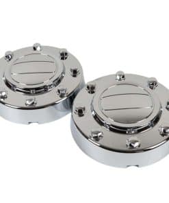 Centros de cubo delanteros cromados de la rueda Alcoa de