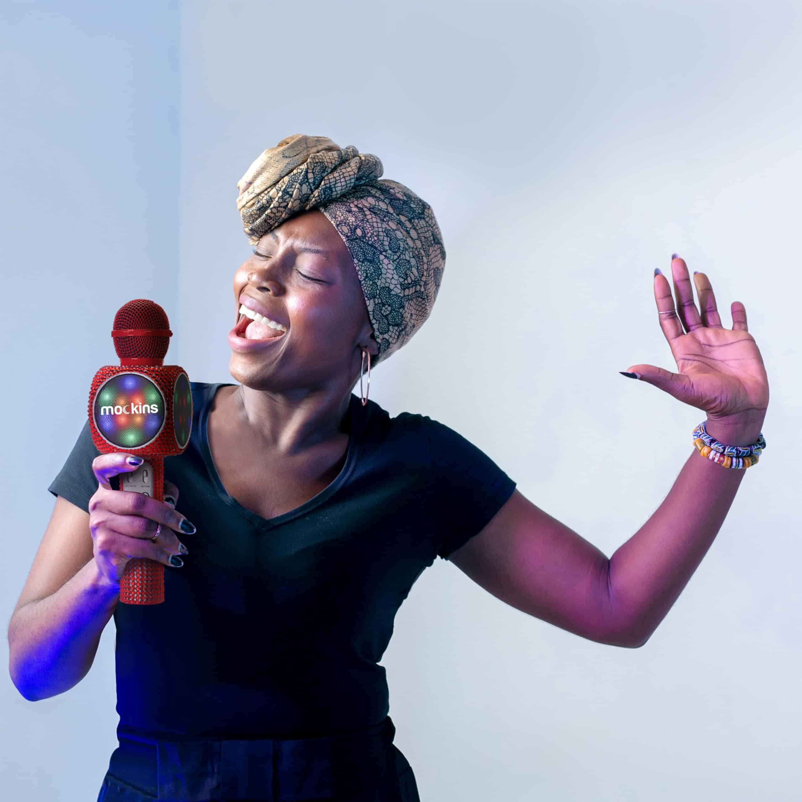 Micrófono de Karaoke Mockins Red Bling para Niños - - Imagen 3