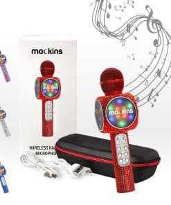Micrófono de Karaoke Mockins Red Bling para Niños -