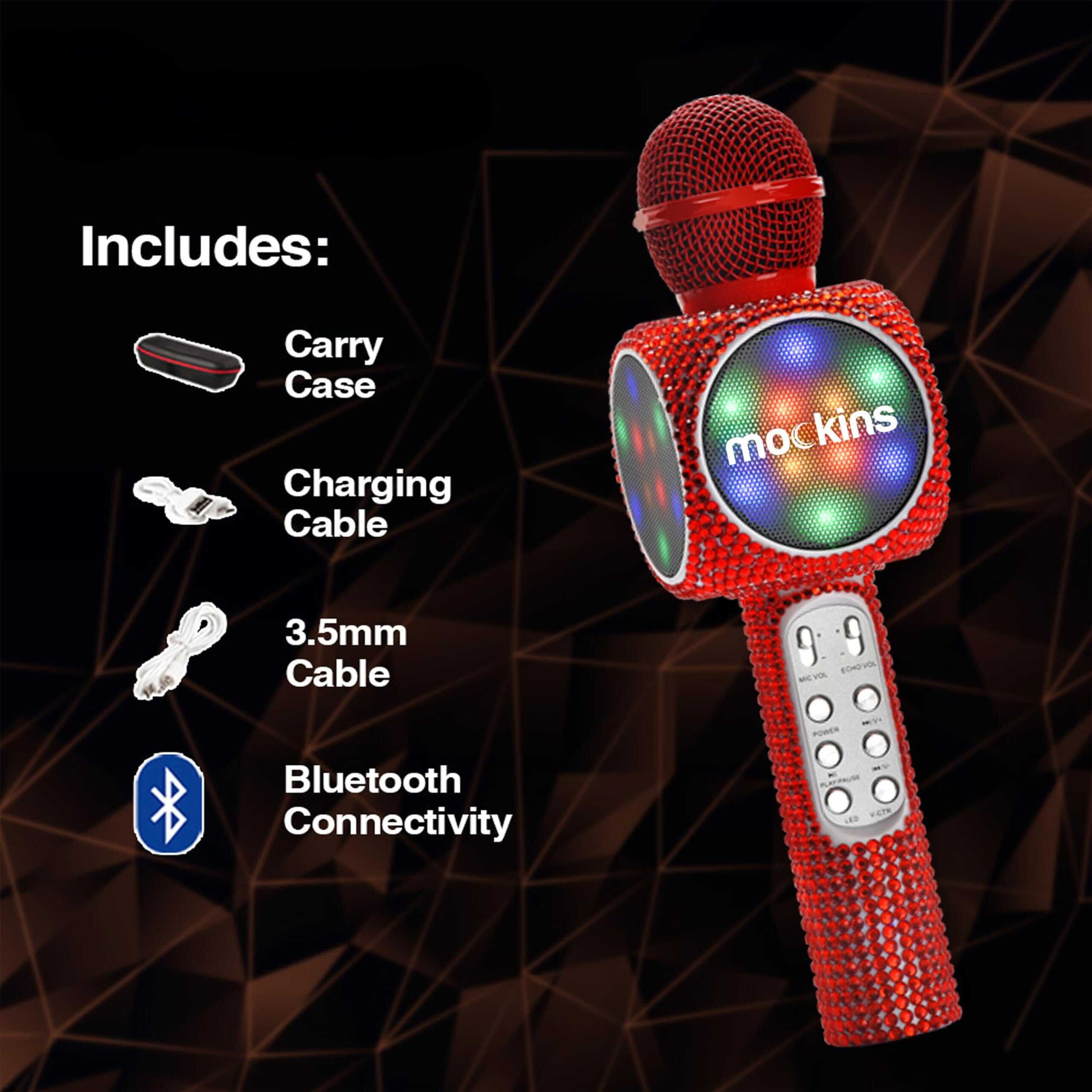 Micrófono de Karaoke Mockins Red Bling para Niños - - Imagen 10