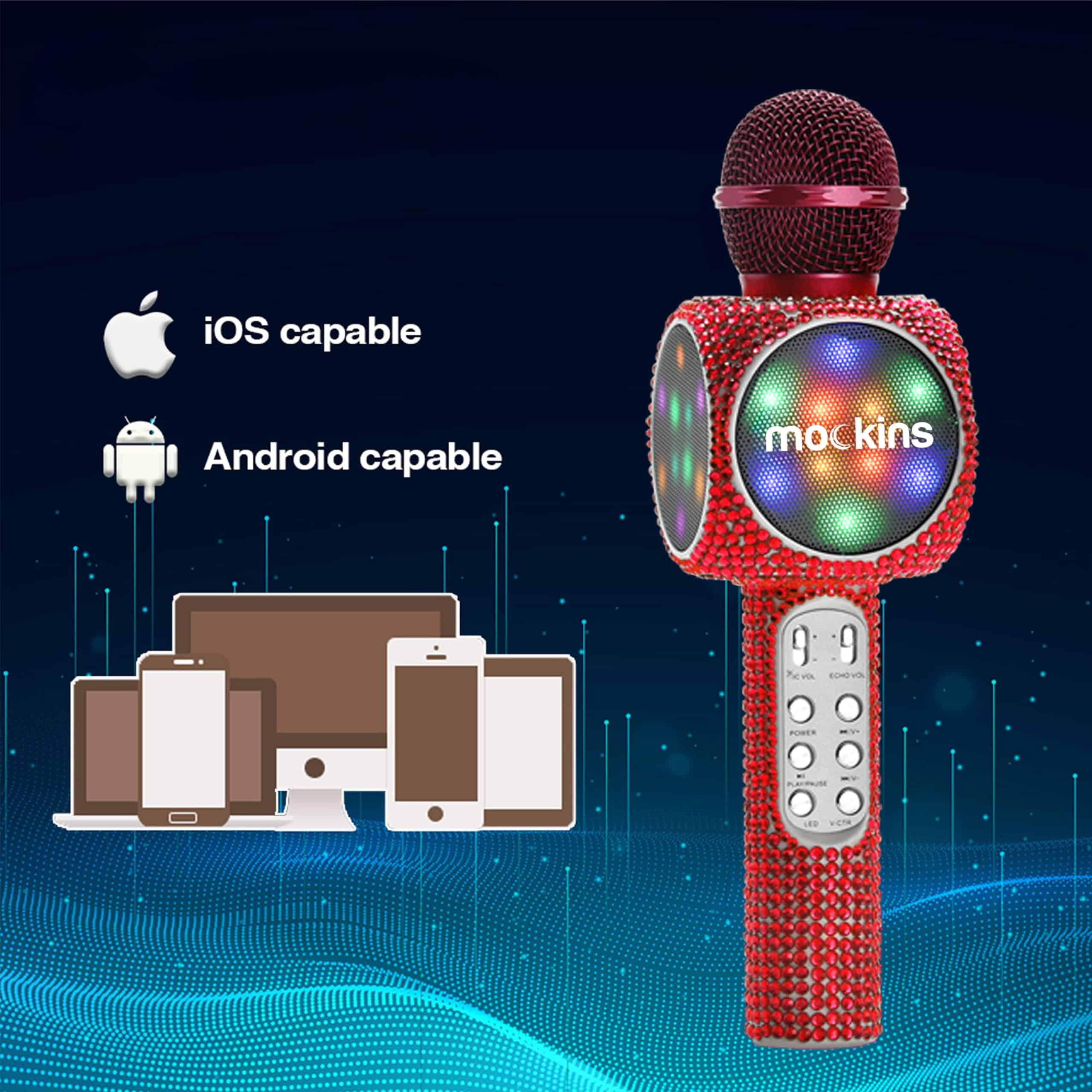 Micrófono de Karaoke Mockins Red Bling para Niños - - Imagen 9