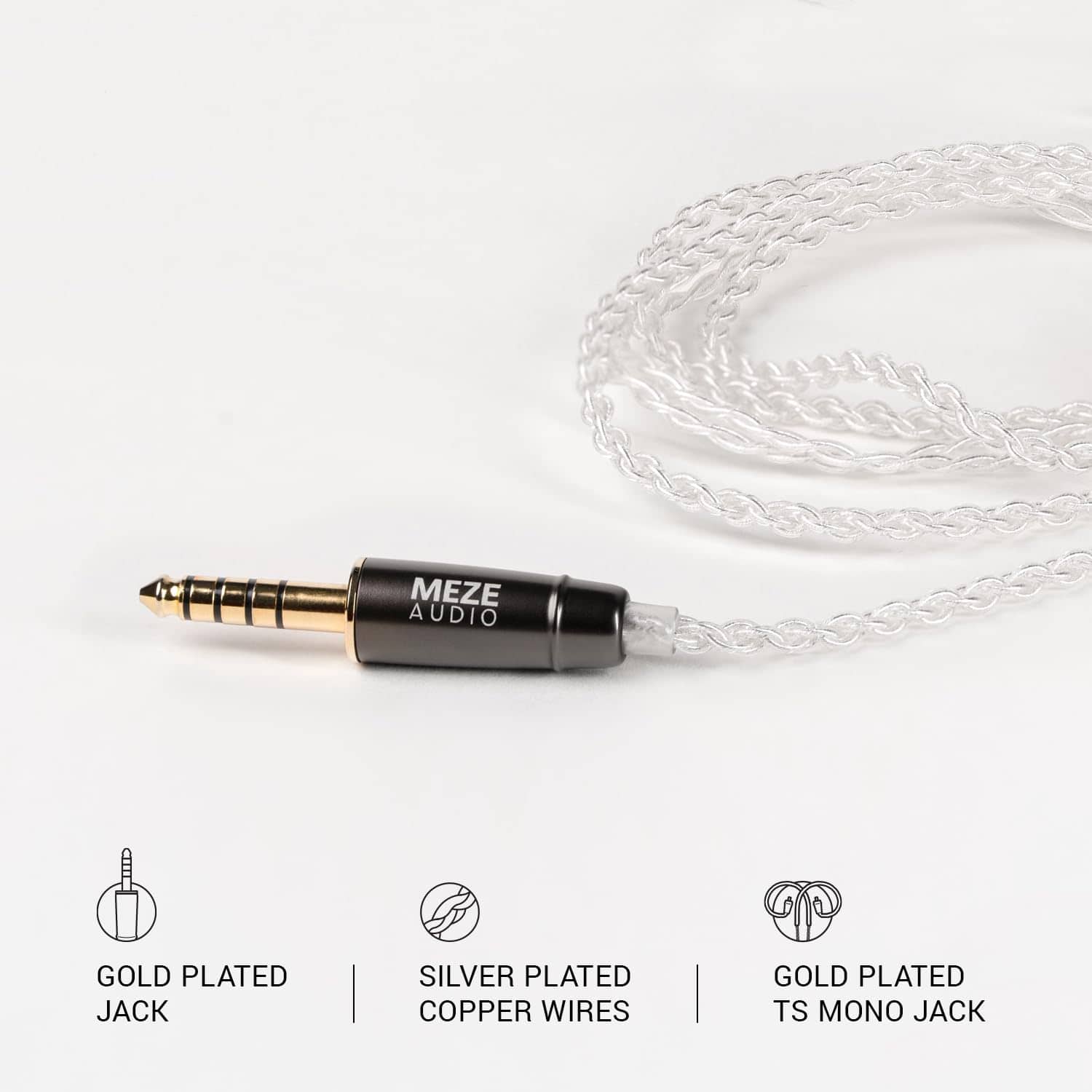 Cable de audífonos equilibrado Meze Audio MMCX a 4.4mm - Imagen 4
