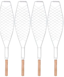 UPKOCH 4 Pcs Grill Basket, Acero Inoxidable, Plegable para