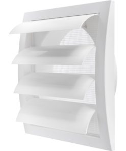 Campana de escape blanca de 6 pulgadas con protección