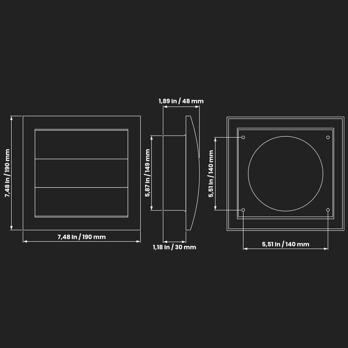 Campana de escape de antracita de 6 pulgadas con protector - Imagen 3