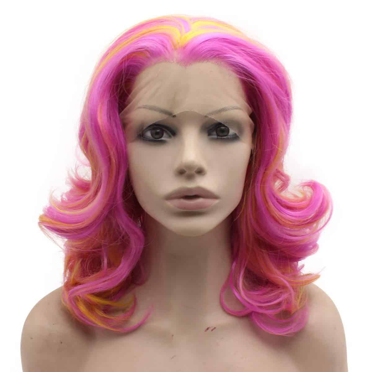 Pelucas de Cosplay de Encaje Sintético de Longitud de