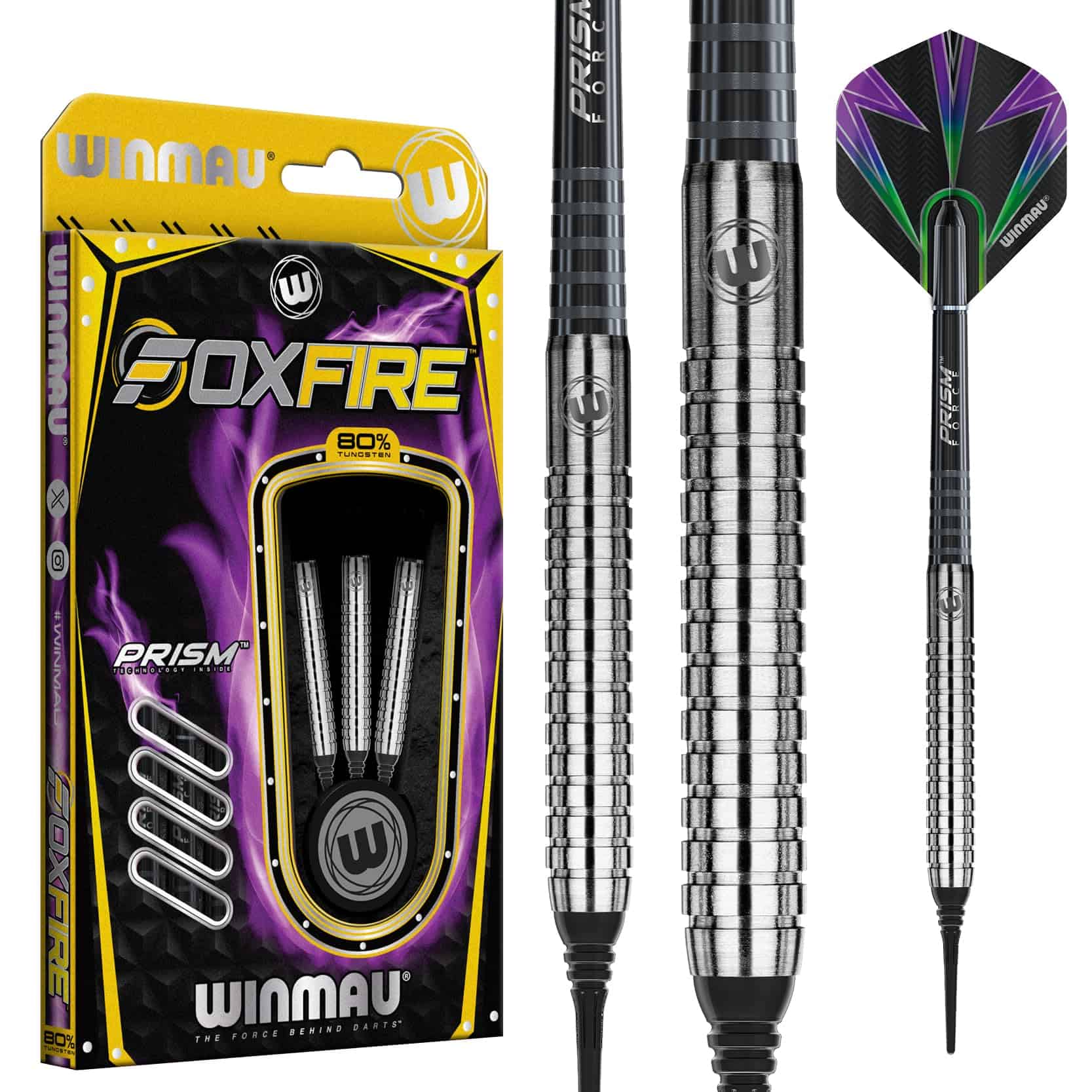 Dardos de Punta Blanda Winmau Foxfire 20g de Tungsteno con