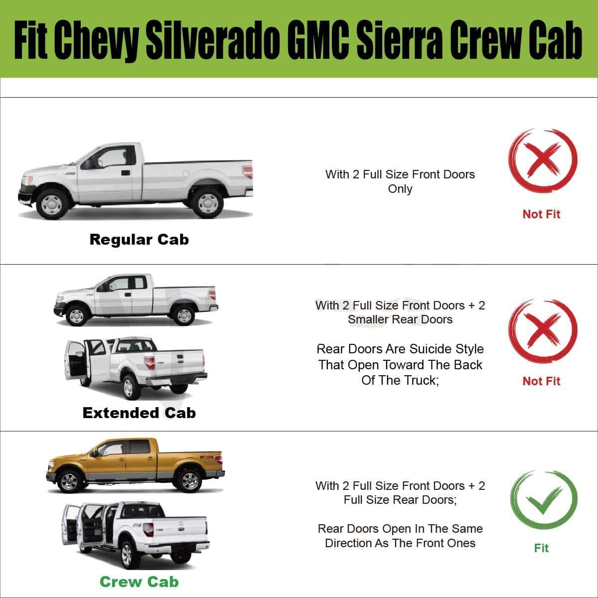 Deflector de visera de ventana para 07-13 Silverado & - Imagen 5